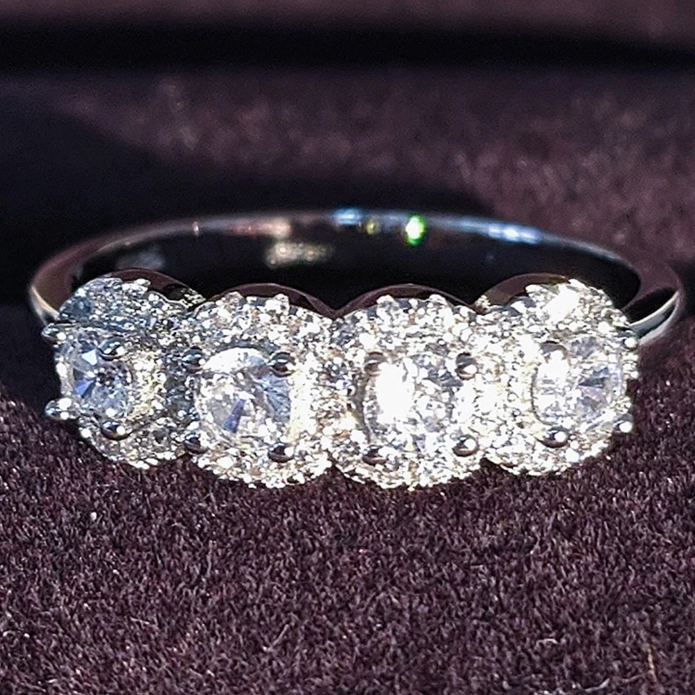 NEW💍925 STERLING SILVER DIAMOND RING - Picture 5 of 6